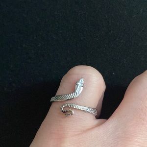 Silver snake ring